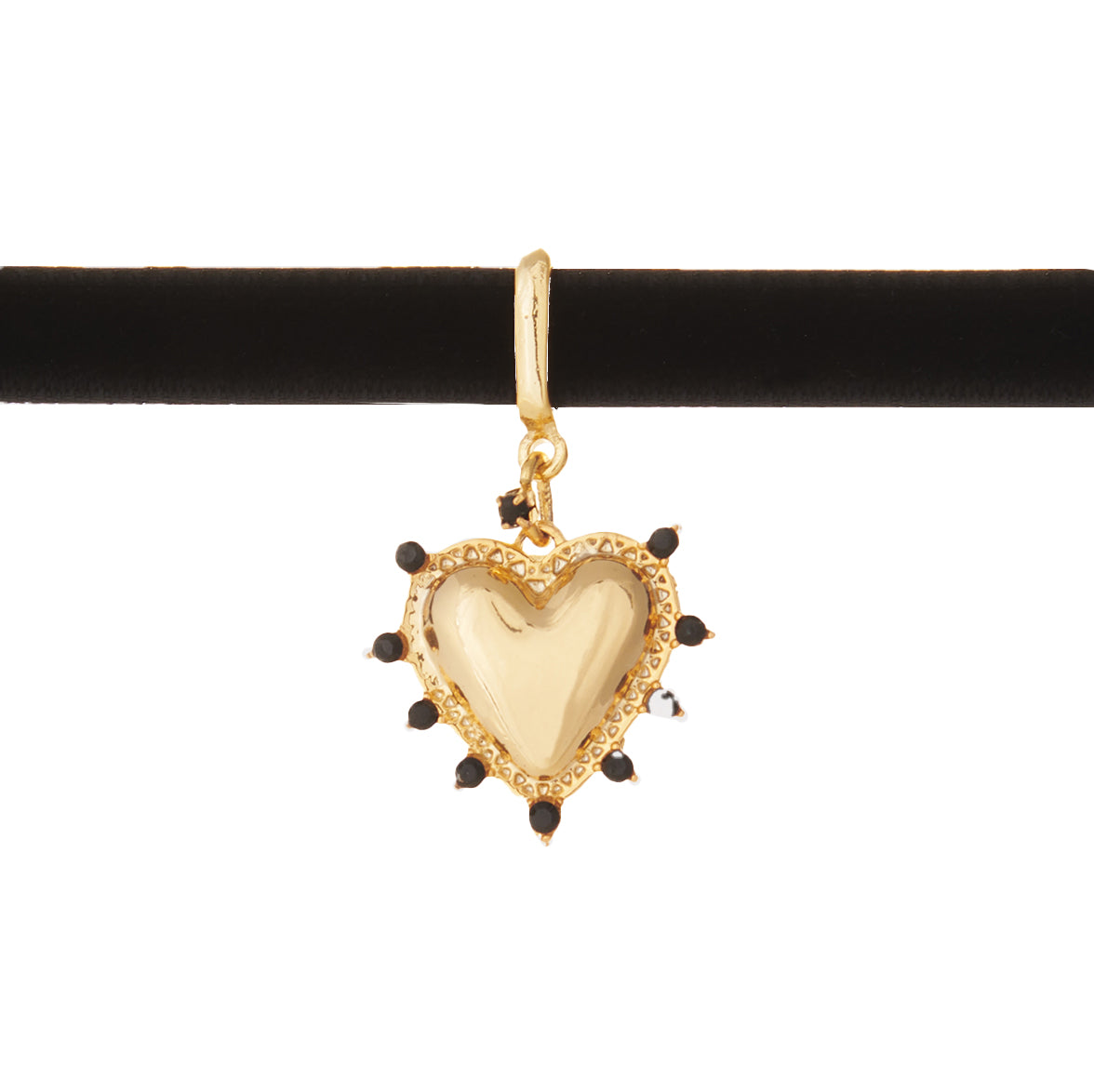 Andrea Heart Velvet Choker