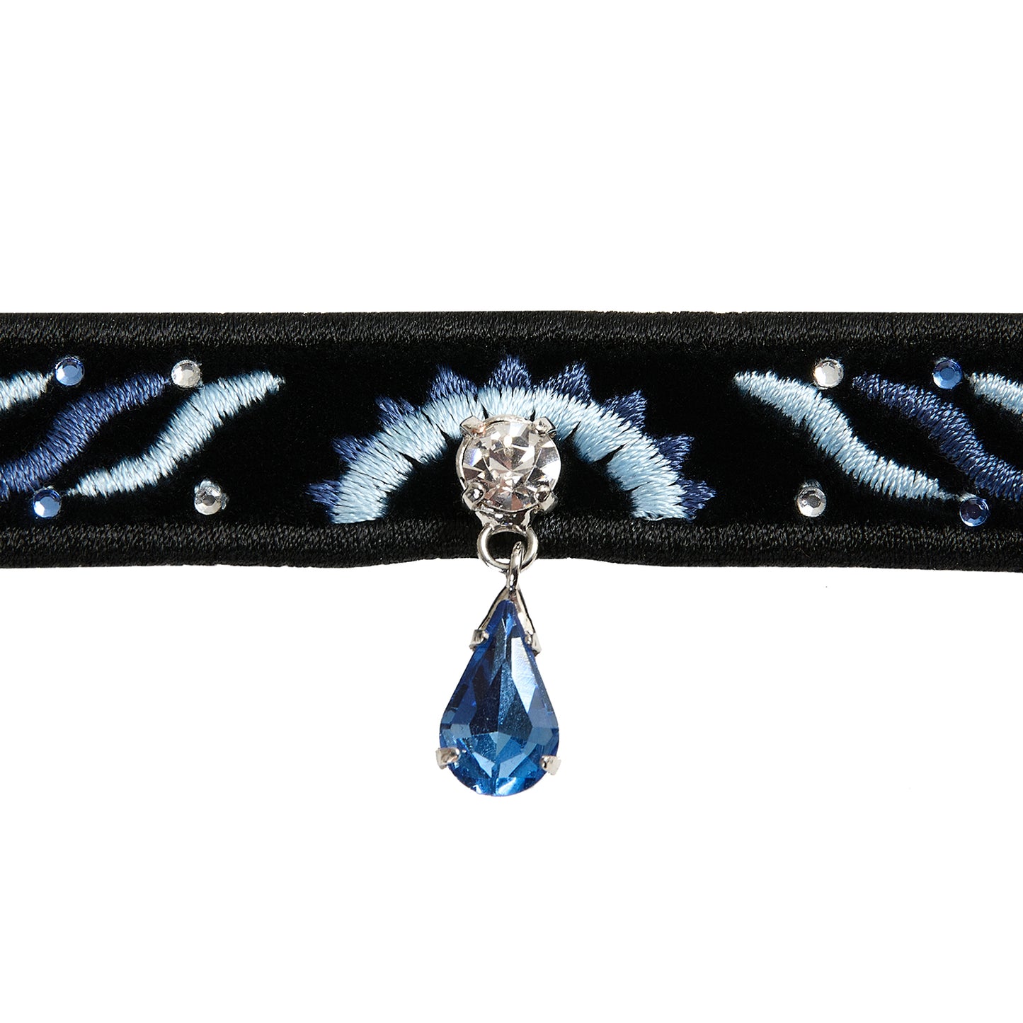 BETTY Velvet Choker with Embroidery