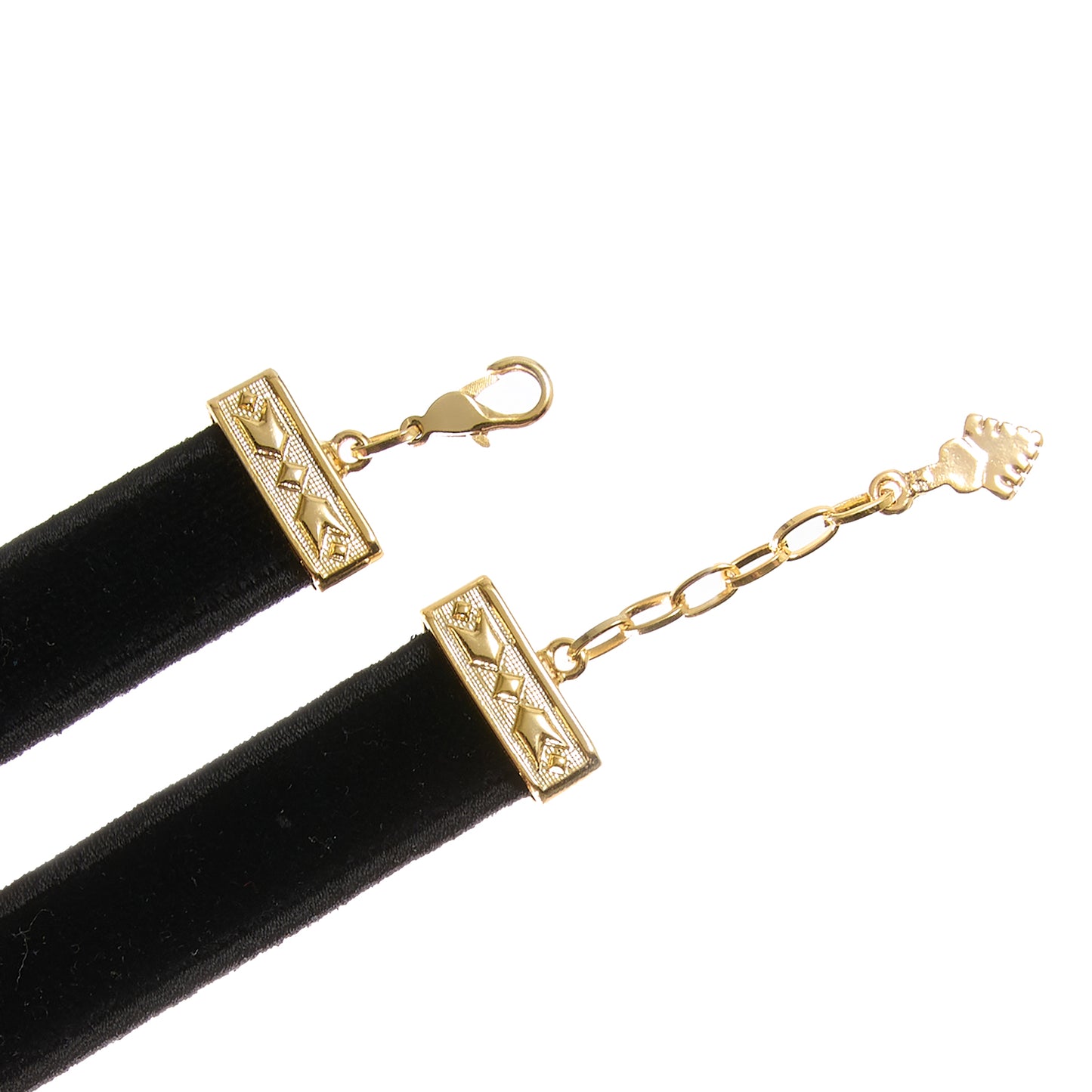 DAISY Velvet Choker with Couture Embroidery