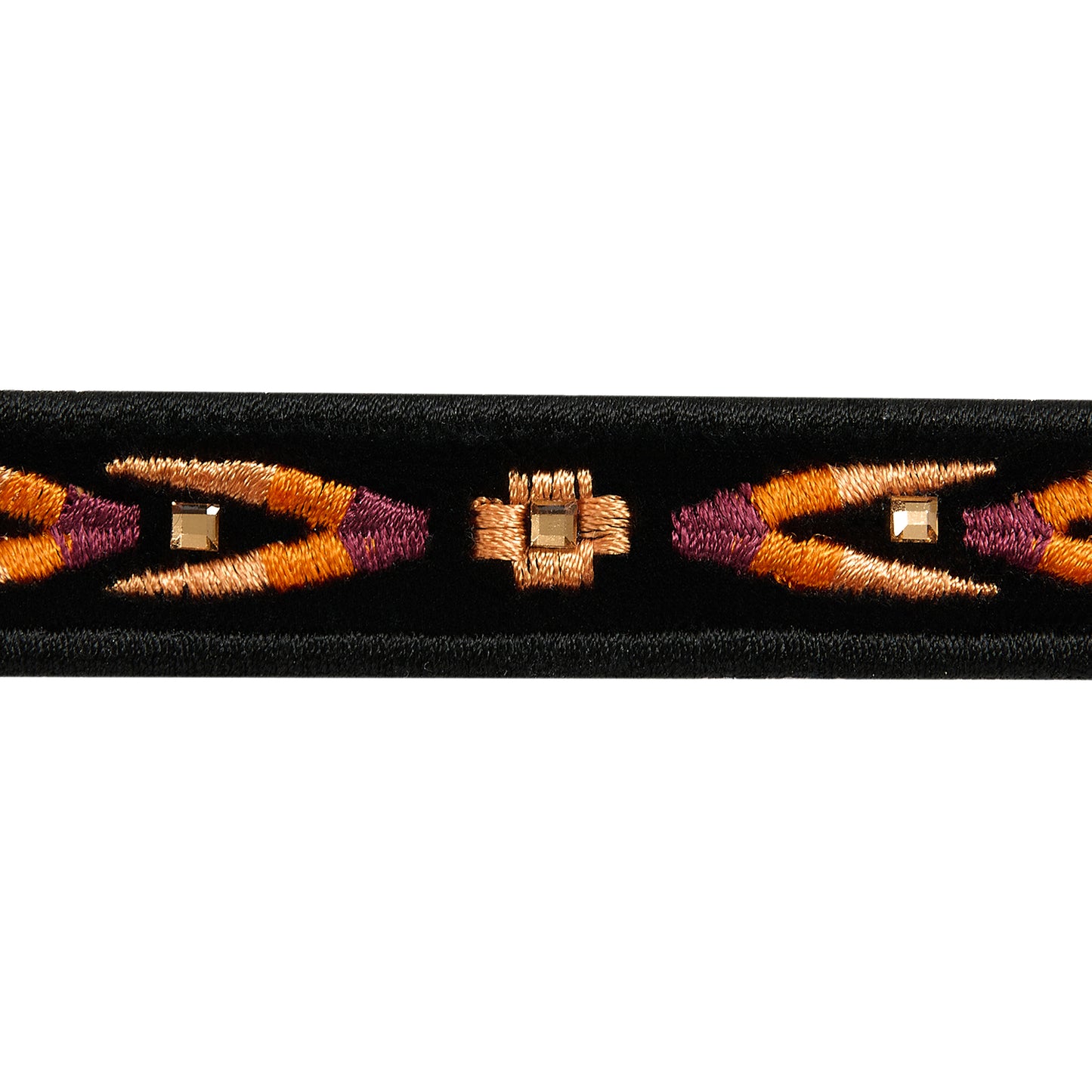 DAISY Velvet Choker with Couture Embroidery