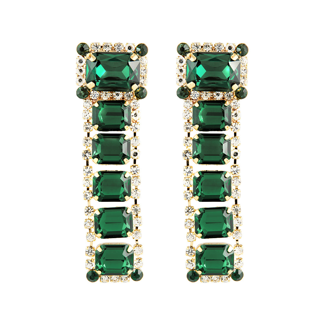 Fedora Crystal Drop Earrings