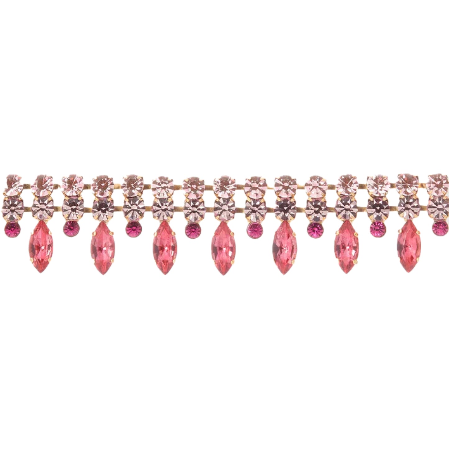 GIGI XL Velvet Choker with Crystals 18k gold setting