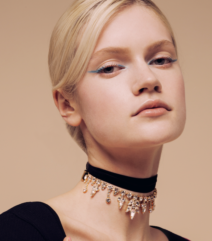Alexandra Crystal Velvet Choker