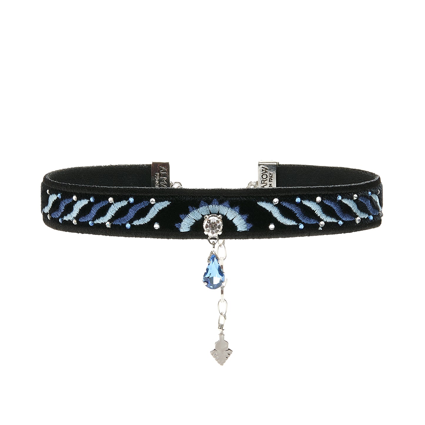 BETTY Velvet Choker with Embroidery