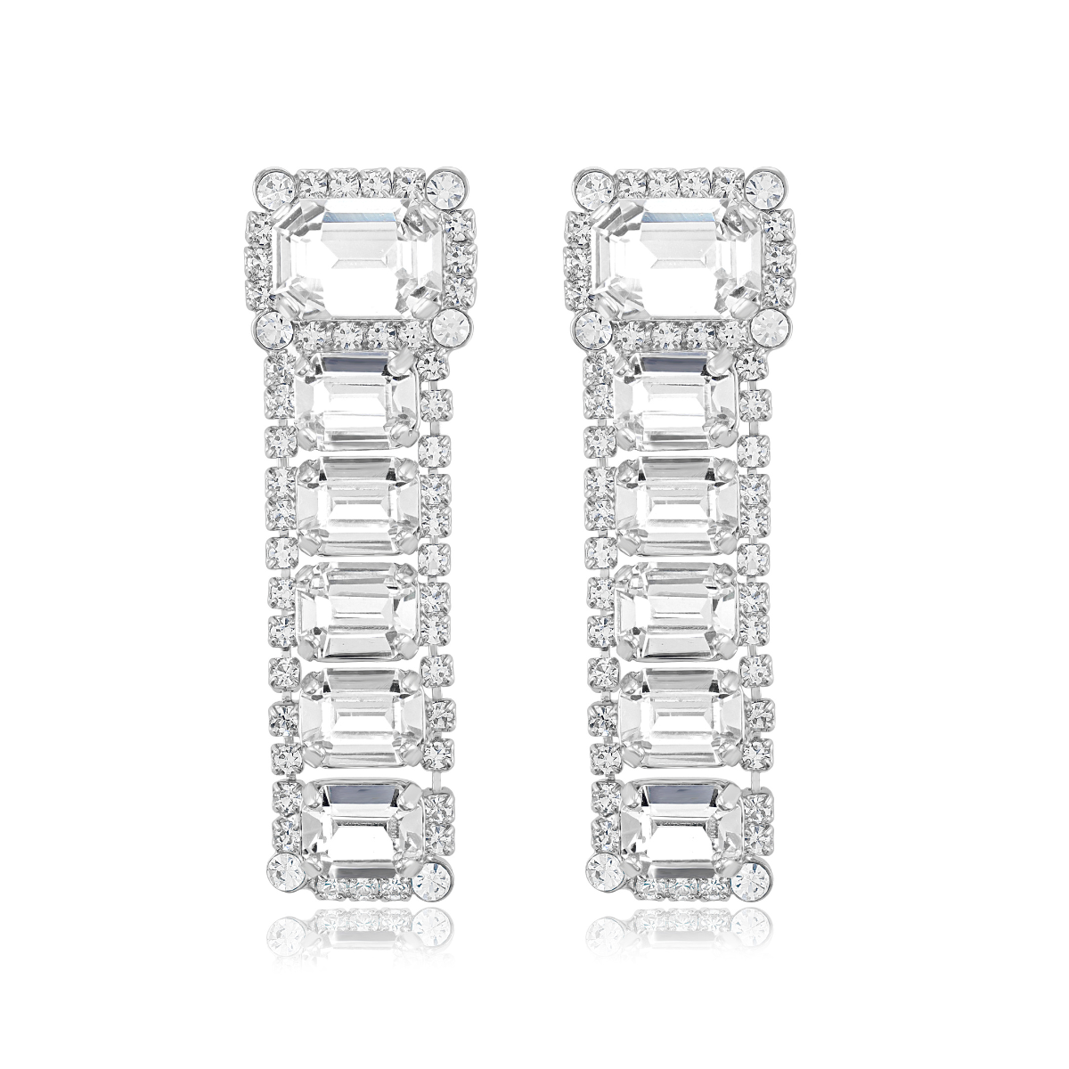 Fedora Crystal Drop Earrings