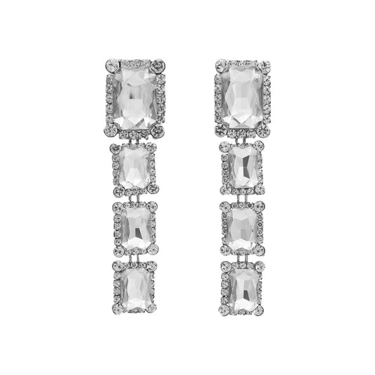 Loredana Long Crystal Earrings