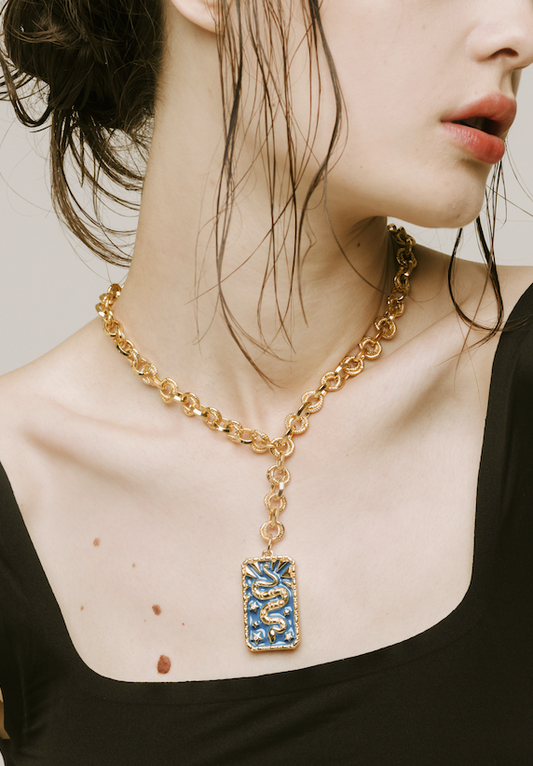 ALICE Gold Chain with Snake Charm
